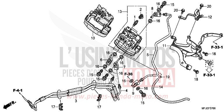 SYSTEME DE SOUPAPES AVANT (CBR600RA) de CBR600RR ABS VICTORY RED (R334) 2012